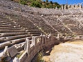 Ancient theater of Perga. Amphitheater. Ancient city. Turkey. Manavgat. Antalya. Landmarks of Turkey Royalty Free Stock Photo