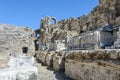 Ancient theater of Perge. Amphitheater. Ancient city. Side. Turkey. Manavgat. Antalya. Landmarks of Turkey Royalty Free Stock Photo