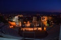 Ancient Theater of Philippopolis at night , Plovdiv , Bulgaria