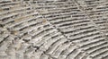 Ancient theater sitting area standing in perspective