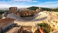 Ancient theater in summer day in Acropolis Greece, Athnes Royalty Free Stock Photo