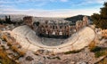 Ancient theater in summer day in Acropolis Greece, Athnes Royalty Free Stock Photo