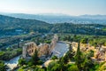 Ancient theater in a summer day in Acropolis Greece, Athnes...IMAGE Royalty Free Stock Photo