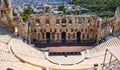 Ancient theater under Acropolis of Athens, Greece Royalty Free Stock Photo
