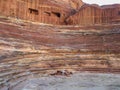 Ancient theatre, amphitheatre in petra, jordan - Royalty Free Stock Photo