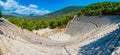Ancient Theatre at the Asclepieion of Epidaurus in Greece Royalty Free Stock Photo