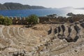 Antique amphitheatre of the ancient site of Simena, Antalya, Turkey Royalty Free Stock Photo