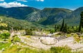 The ancient theatre at Delphi in Greece Royalty Free Stock Photo