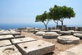 Ancient Thera on Santorini Royalty Free Stock Photo