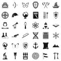 Ancient thing icons set, simple style Royalty Free Stock Photo