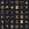 Ancient thing icons set, simple style Royalty Free Stock Photo