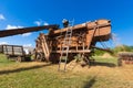 Ancient threshing machine for wheat