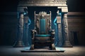 The ancient throne of the Egyptian pharaoh Ramses Royalty Free Stock Photo