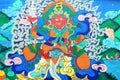 Ancient Tibetan wall painting art Royalty Free Stock Photo