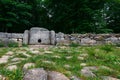 Ancient tiled dolmen in the valley of the river Jean. Monument of archeology megalithic structure