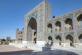 At the ancient Tilla-Kari Madrasah 1660. Registan Square. Samarkand, Uzbekistan Royalty Free Stock Photo
