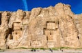 Ancient tombs of Achaemenid kings at Naqsh-e Rustam in Iran Royalty Free Stock Photo