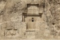 Ancient tombs of Achaemenid kings at Naqsh-e Rustam in the north Royalty Free Stock Photo