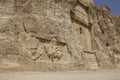 Ancient tombs of Achaemenid kings at Naqsh-e Rustam in the north Royalty Free Stock Photo