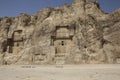 Ancient tombs of Achaemenid kings at Naqsh-e Rustam in the north of the administrative center of Shiraz, Iran Royalty Free Stock Photo