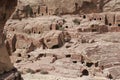 Ancient tombs in Petra, Jordan, Middle East Royalty Free Stock Photo