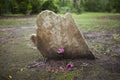 Ancient tombstone with room for name Royalty Free Stock Photo