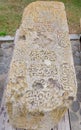 Ancient tombstones on the territory of the Astrakhan Kremlin Royalty Free Stock Photo