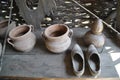 Ancient tools and wooden shoes