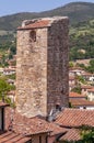 The ancient Torre dei Seretti in the historic center of Vicopisano, Pisa, Italy Royalty Free Stock Photo