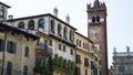 Ancient tower Lamberti at Piazza Erbe, Verona