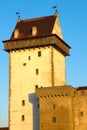 The ancient tower Long German of the medieval castle of Narva, Estonia Royalty Free Stock Photo