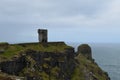 Ancient Tower Ruins on the Sea Cliffs in Ireland