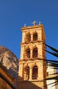 Ancient tower of The Saint Catherine Monastery. Sacred christian place in Egypt, pilgrimage place and famous touristic destination