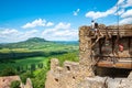 View from Szigliget Castle over Balaton Uplands in Hungary Royalty Free Stock Photo