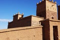 Ancient towers detail in Morocco, in the desert, in Africa