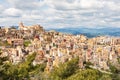 The ancient town of Centuripe in eastern Sicily. The town is pre-Roman, dating back to the 5th century BC