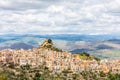 The ancient town of Centuripe in eastern Sicily. The town is pre-Roman, dating back to the 5th century BC