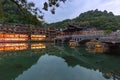 Ancient town Fenghuang at sunset in Hunan China