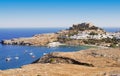 Ancient town Lindos, Rhodes island, Greece Royalty Free Stock Photo