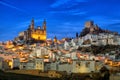 Ancient town Olvera in the evening, Spain Royalty Free Stock Photo