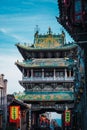 Ancient town of Pingyao, Portal tower city wall, Shanxi, China Royalty Free Stock Photo