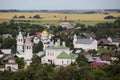 The ancient town of Suzdal. View from the bell tower of the Venerable. Gold ring of Russia. Vladimir region.