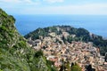 Ancient town Taormina on the Sicilian coast Royalty Free Stock Photo