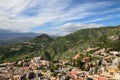Ancient town Taormina on the Sicilian coast Royalty Free Stock Photo