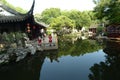 Chinese classical gardens in Tongli Ancient Town in Suzhou Royalty Free Stock Photo