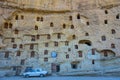 An ancient tradition, naturally cool stone carved warehouses along with many pigeon lofts in Ermenek, Turkey