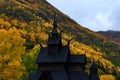 Ancient traditional Borgund Stave Church remains standing in Norway