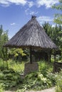 Ancient traditional draw-well in a moldavian village