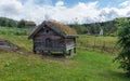 Ancient traditional Grass Roof House, Norway Royalty Free Stock Photo