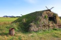 Ancient traditional turf house in Iceland